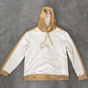 RW&CO. White and Tan Men's Hoodie